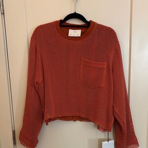 Song For The Mute Terracotta Mesh Top